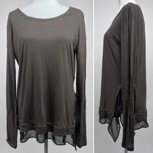 All Saints gray Long Sleeve Top